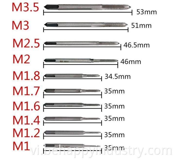 tap die drill bit chart